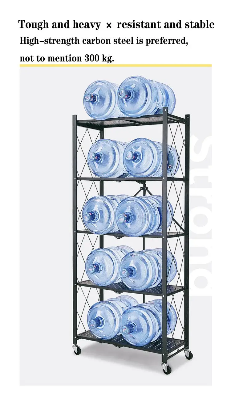 Bathroom Kitchen Trolley Cart Mobile Storage Rack Organizer with 4 Wheels