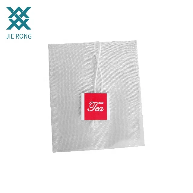 JIERONG Food Grade Triangular and Pyramid Empty Nylon Mesh Filter Bags for Tea Packaging