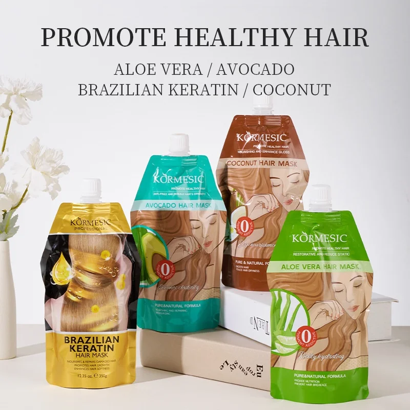Keratin Hair Mask Organic Cream with Collagen Hair Repair and Smoothing Moisturizing Herbal Coconut Oil Argan Oil