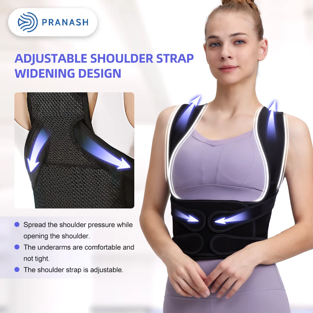 Hot Sale Adjustable Front Clavicle Straps Posture Corrector Back Brace for Pain Relief and Protection