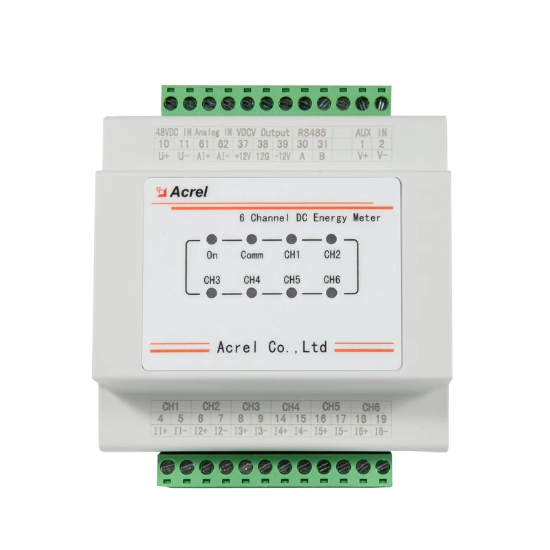 Acrel AMC16-DETT 1 channel RS485 6 Channels DC 6 channel Hall Sensors 5vdc Energy Power Meter Base Station 4G Tower -48VDC