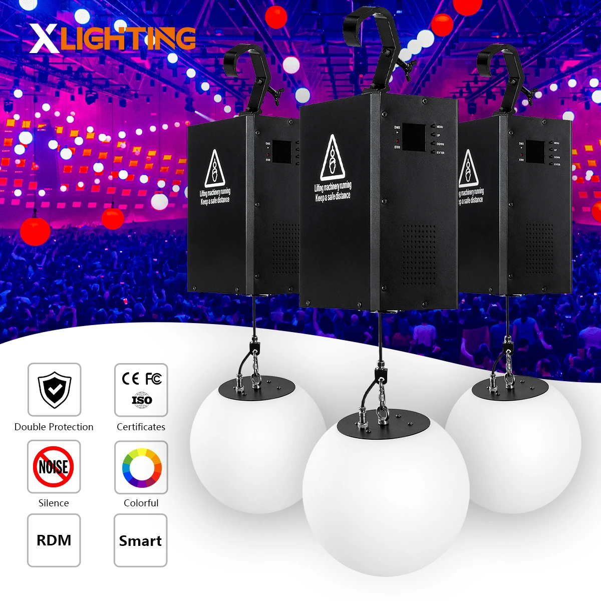 Dmx winch kinetic lighting system kinetic ball dmx for Club Disco Dj Bar Stage Lighting
