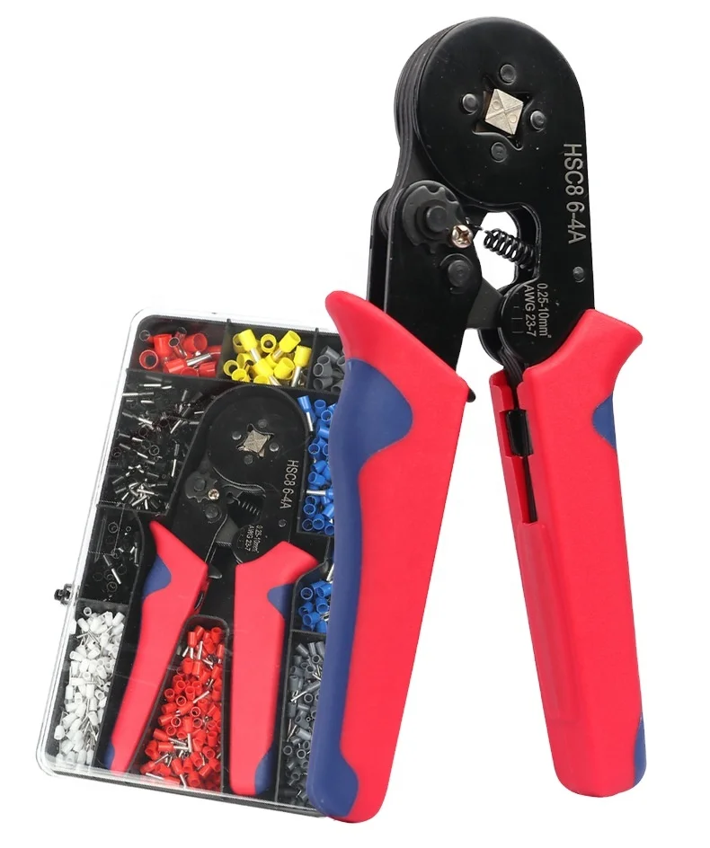 HSC8 6-4 self-adjustable hand crimping tool crimping plier for wire-end ferrule terminal
