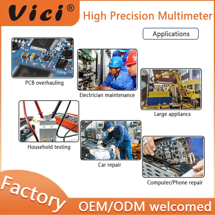 vici VC9802A+ Digital Multimeter of 1000V 20A 2000Mohm 200uF Dual Integral A/D Transfer Measuring Method