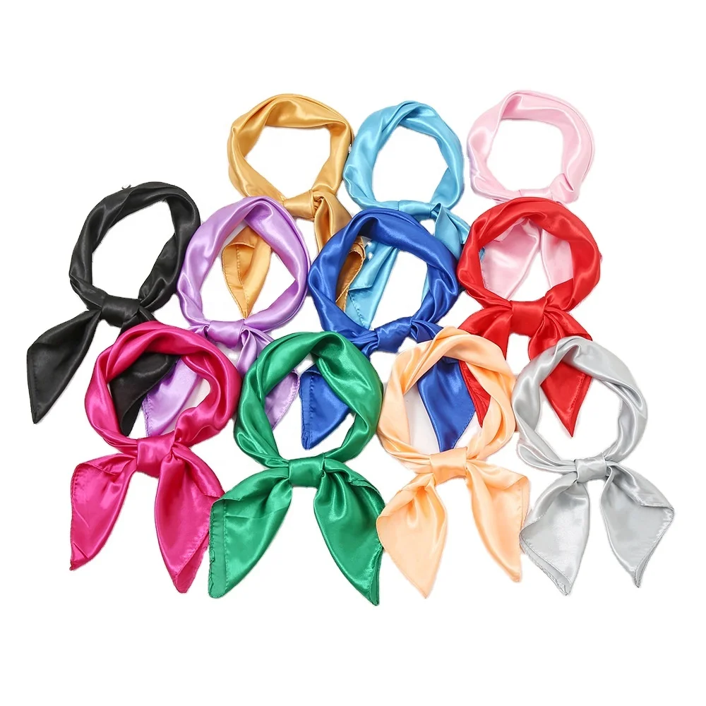 Модные красивые шелковые шарфы на заказ, хиджаб с цифровым принтом, Женская шаль 60*60 см, атласный полиэфирный шелковый шарф, простой Премиум шарф для девушек