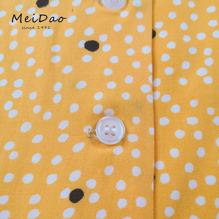 MEIDAO-140161 Yellow Printing Long Spring Dress