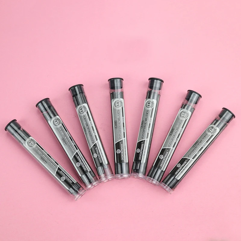 2mm 4mm Mechanical Graphite Clutch Pencil Lead Refill In Bulk With Type Hb 2b 4b 6b 8b 10b 12b