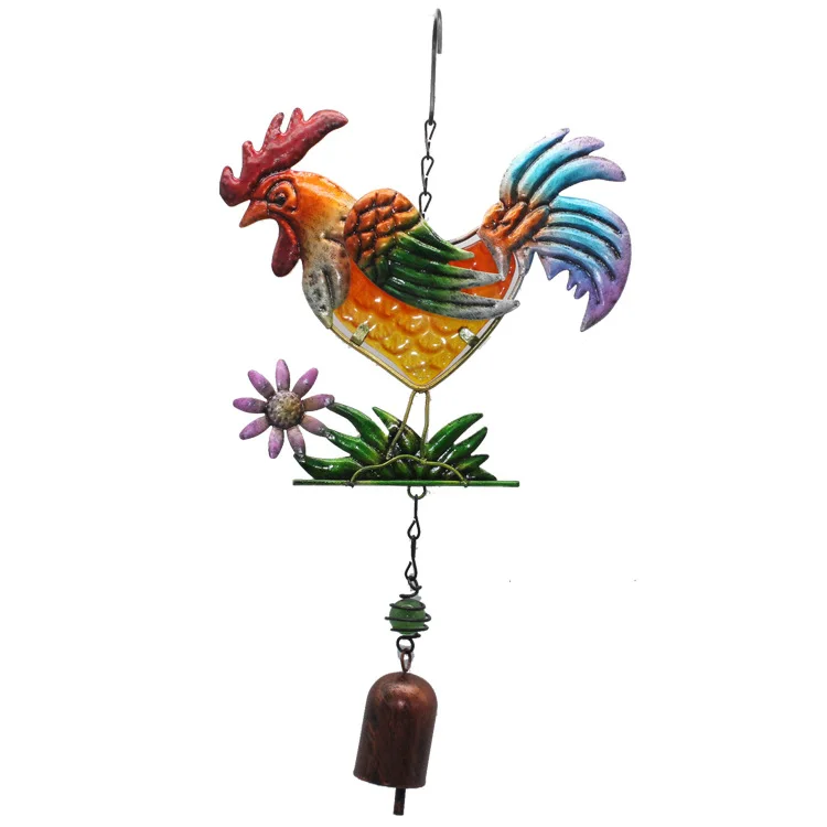 
Amazon Hot Sale Roosters Wind Chimes With Bell Handicraft Decoration Cheap Wind Chime 