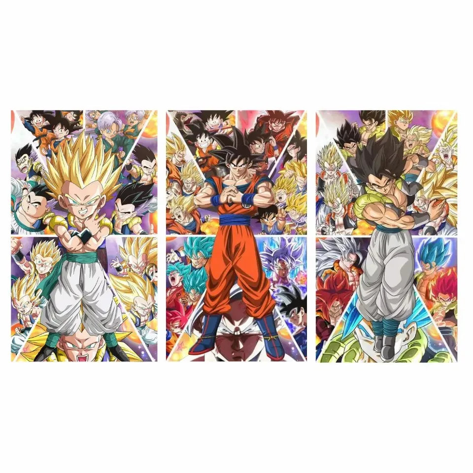 3D Lenticular  Three-dimensional Animation Cartoon Movie Character 3D Painting Dragon Ball Goku Three Changes Classic Poster
