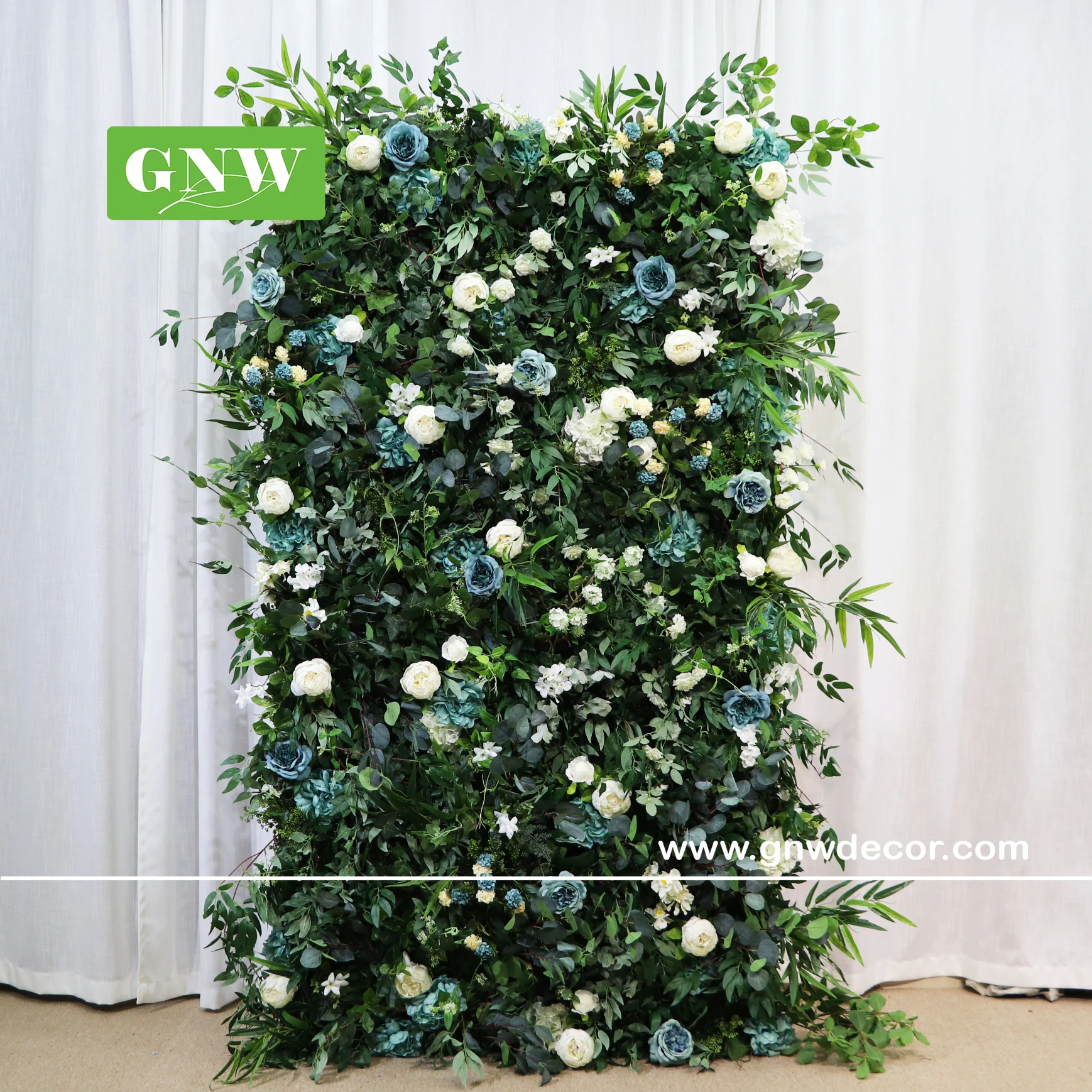 GNW Green plants artificial flower wall for wedding background