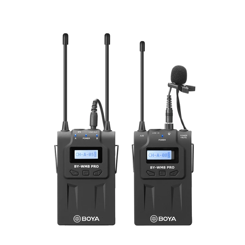 BY-WM8 Pro-K1 UHF Dual-Channel Wireless Microphone System
