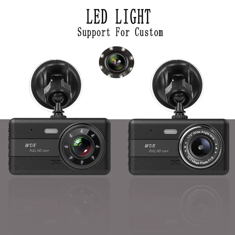 Оптовая продажа Dash Cam 1080P Full HD DVR Автомобильный рекордер 4 дюймовый ЖК-экран 170 широкоугольный объектив датчик поворачивания экрана WDR (широкий динамический диапазон для парковочной системы петля