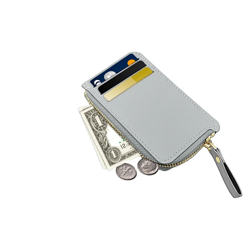 Best selling Double Magnetic Clasp luxury  Real Leather passport and vaccine leather card holder keychain