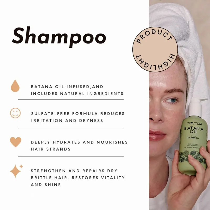 Wholesale High-Quality Natural Batana Oil Hair Growth Smooth Deep Moisturizing Shampoo