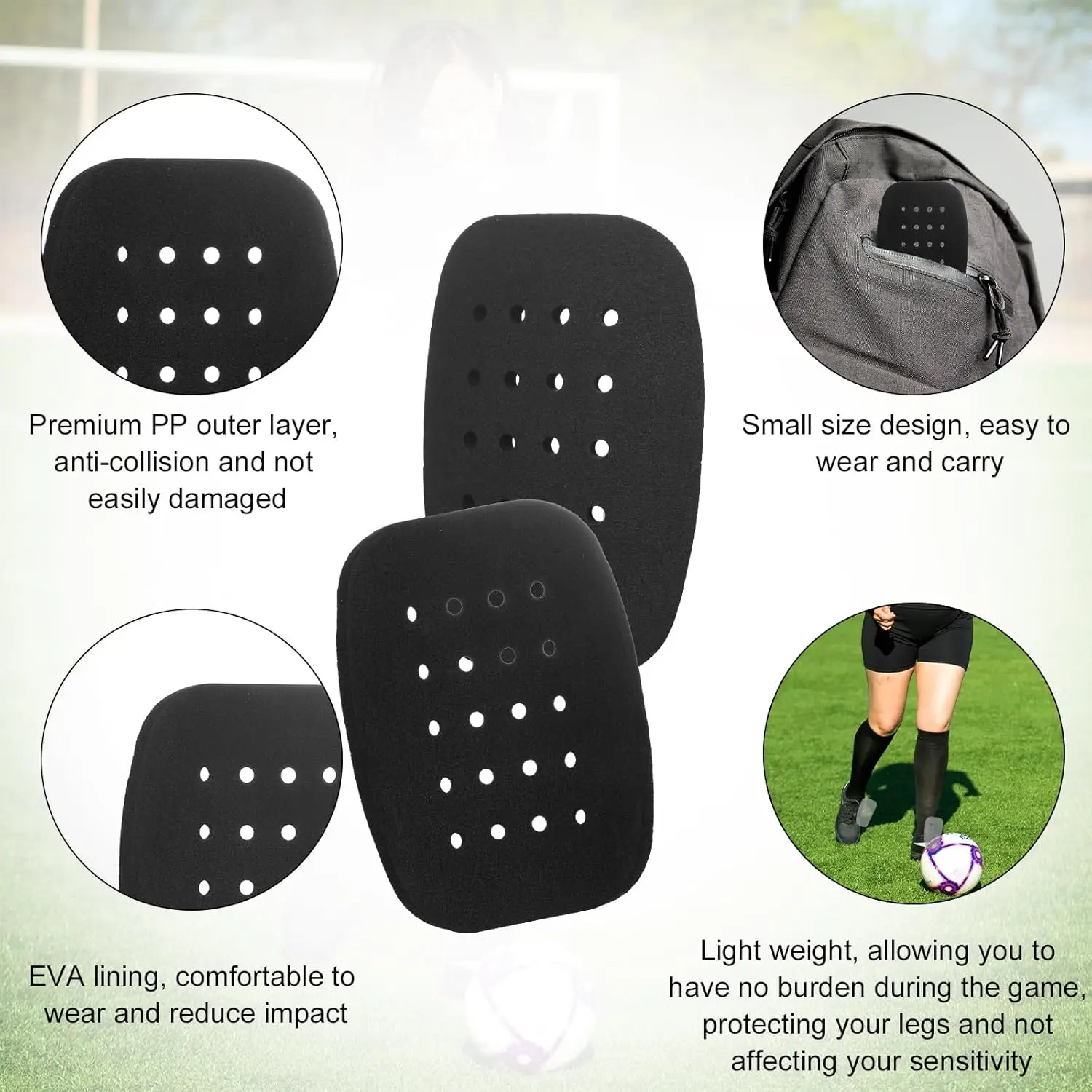 Custom Logo Design Blank Sublimation Shin Pads Football Mini Shin Pads Custom Sports Soccer Mini Shin Guards