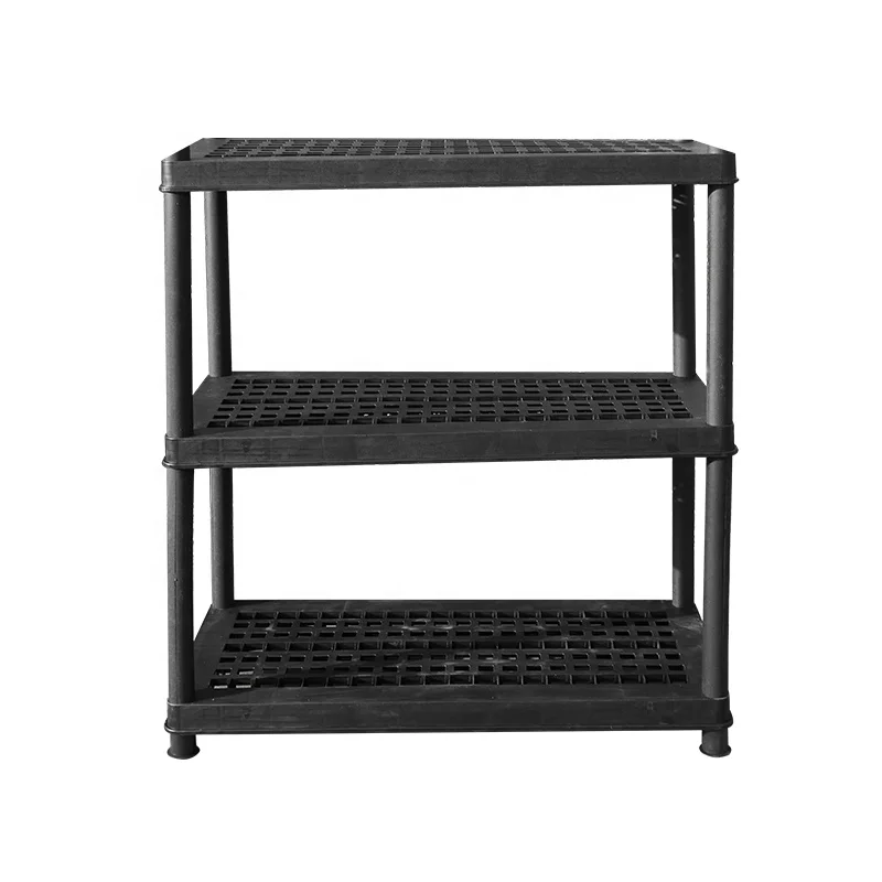 Large Load Capacity Boltless Industrial Warehouse Stackable Storage Shelves & Units Home Kitchen Plastic Shelf Rack
