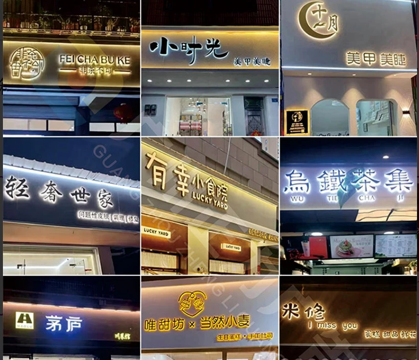 Led 3D Signboard Luminous Stainless Steel Aluminum Acrylic 3D Backlit Letters LED Illuminated Sign Frontlit Channel Letters