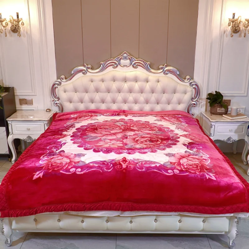 High Quality Moroccan-Turkish Style Oversized Blanket Personalized 100% Polyester Mink American Style Solid Factory Direct Sale