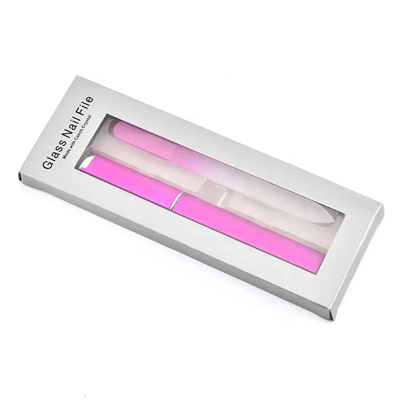 Low MOQ crystal nail file with gift box
