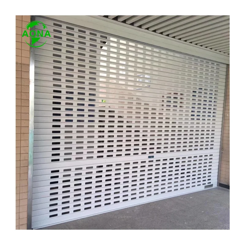 Modern Custom Mall Shop Aluminum Perforated Roller Shutter Grill Door
