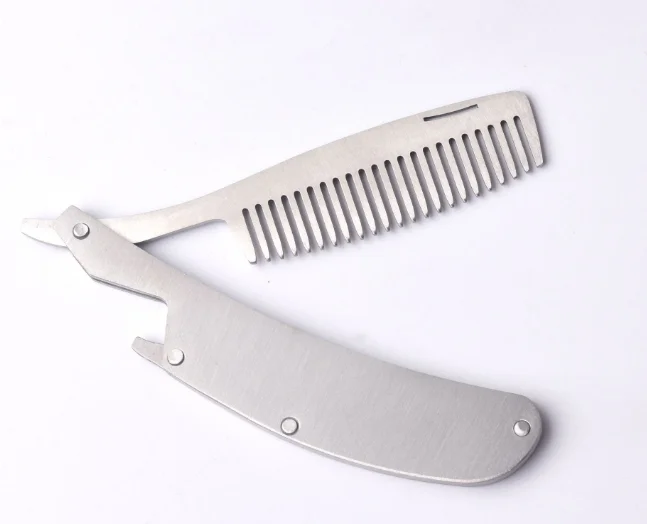 Hot selling new design oem logo stainless steel 403 hair brush foldable comb