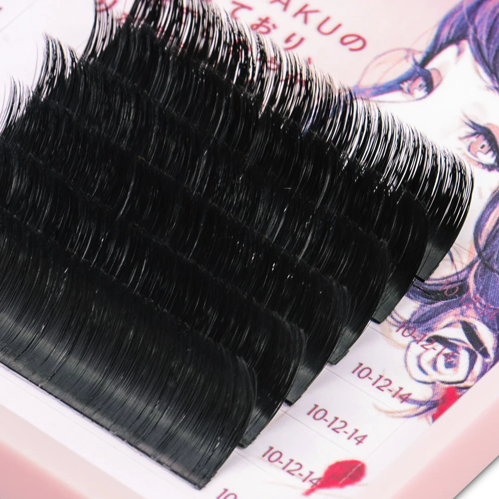 
NAGARAKU Eyelash Extension Auto fans Lash Bloom Easy Fanning Faux Mink Self fan 0.03 J B C D Multiple layers 