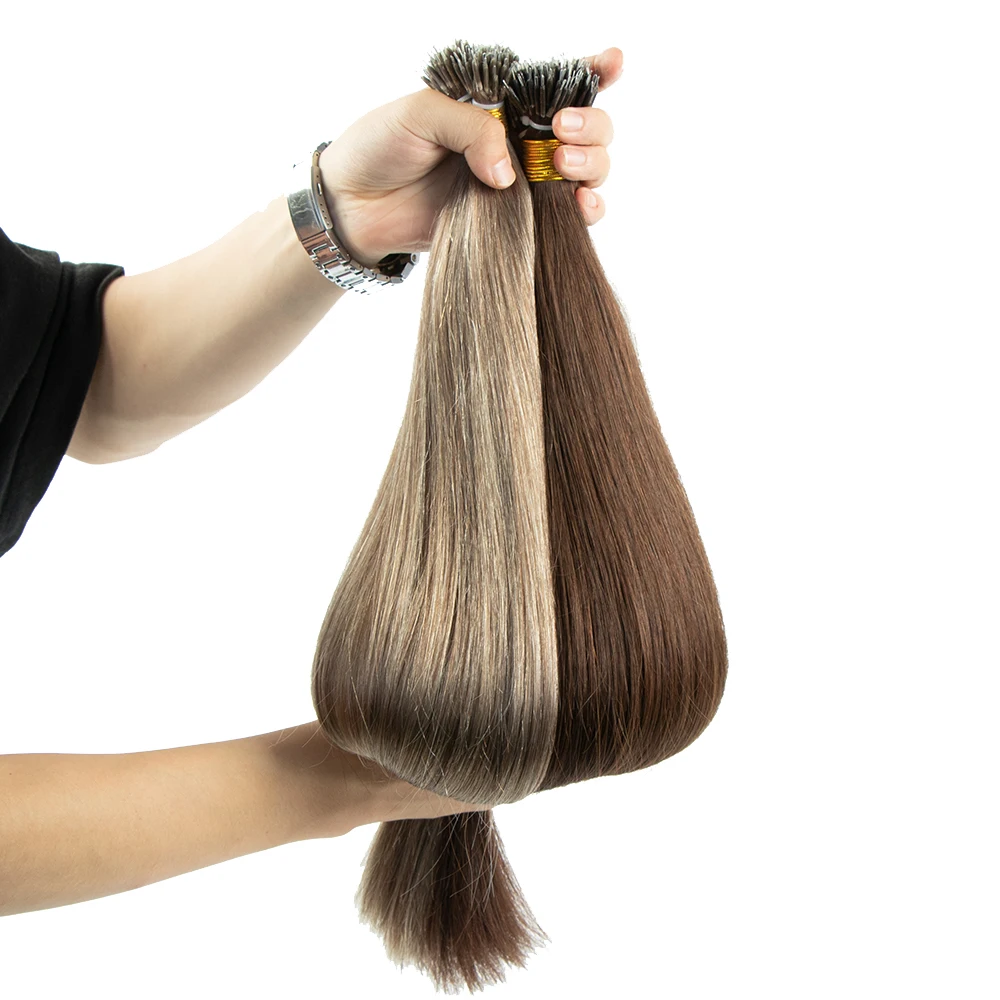 Super Double Drawn Invisible Nano Ring Hair Extensions 100% Remy Virgin hair High Quality Human Hair Extensions