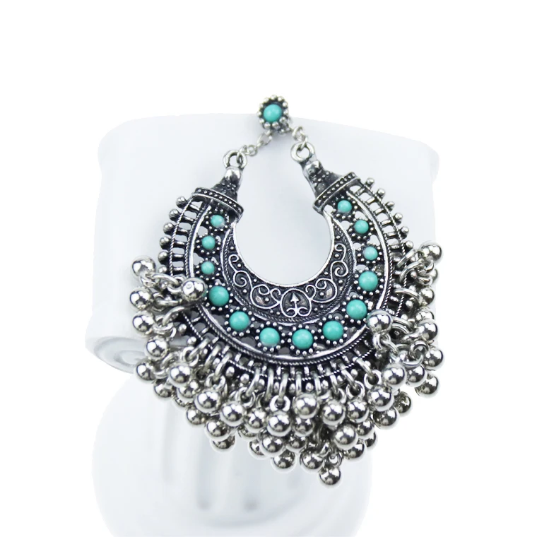 Vintage Design Traditional Bali Indian Ethnic Small Balls Dangle Earrings with Beads