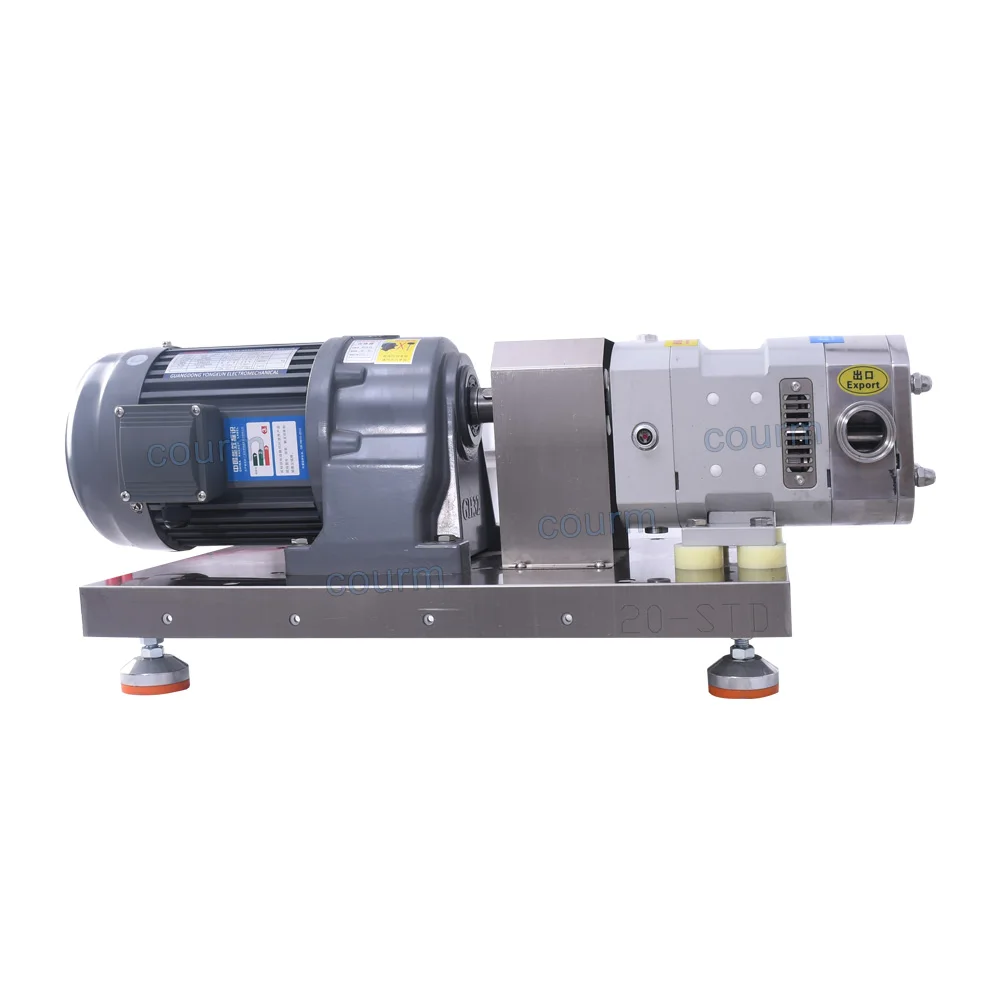 Sanitary 316L food transfer pump  Lobe Rotor Pump Electric Honey Rotary Pump High Viscosity Medium High pressure without motor