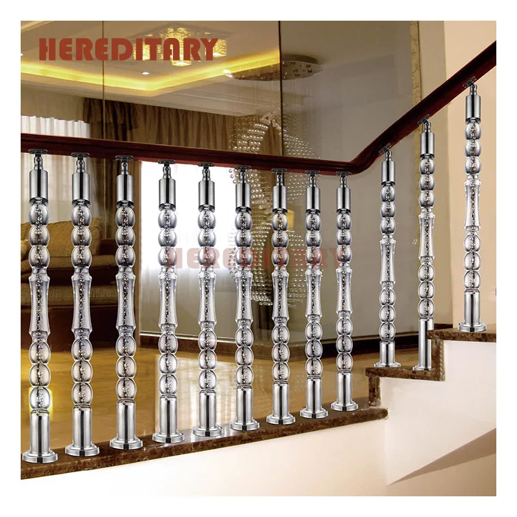 Villa crystal post clear acrylic pillars and color porch balustrade design