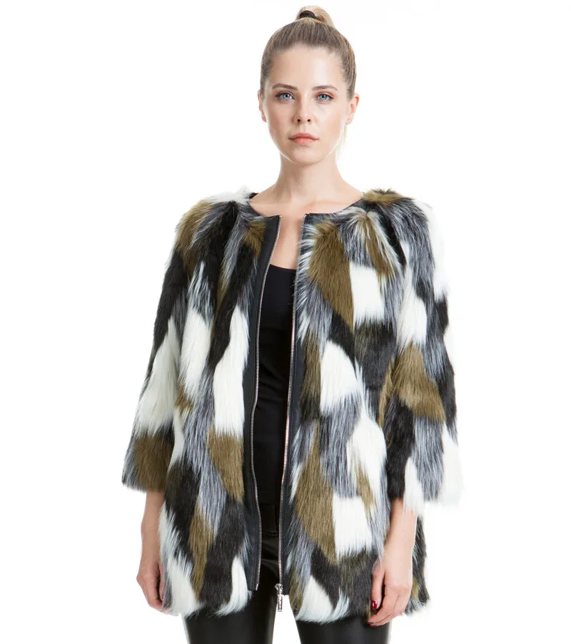 2021 Womens Solid Color Zippered  Fluffy Cardigan Jackets Long Sleeve Suits  Womyer Season  Nasa Outwear