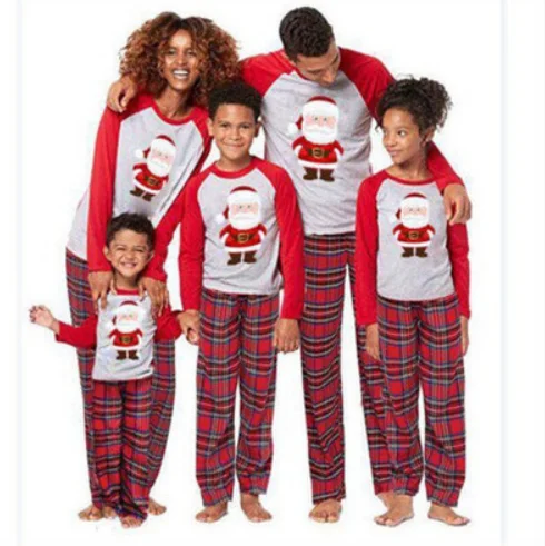 Family Christmas Pajamas Matching Cartoon Pajamas Clothes Set For Women And Men And Kids