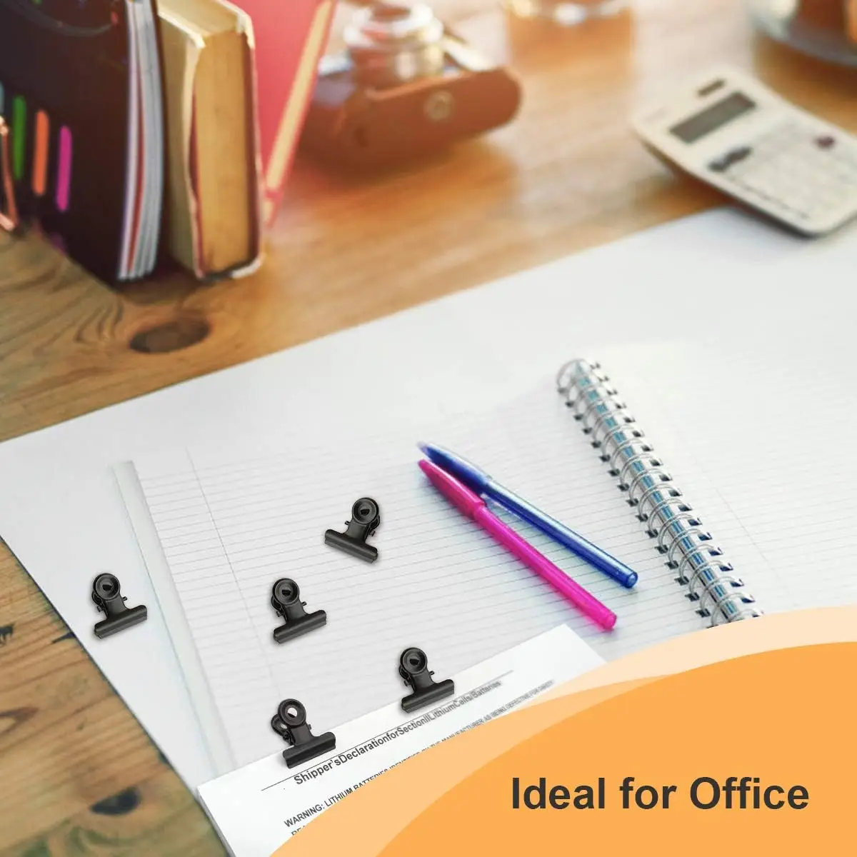 Hot selling metal black bulldog clips,black binder clips for office using