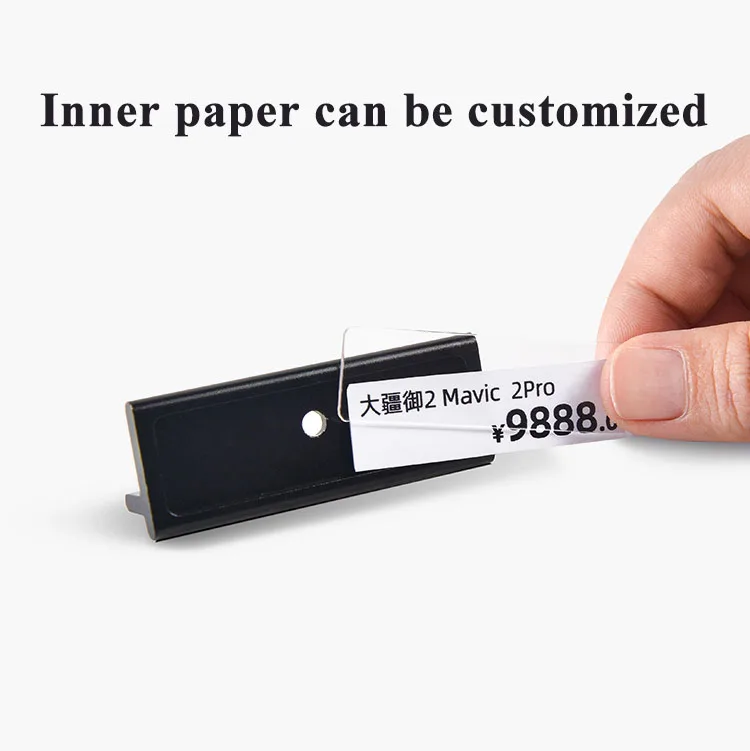 Mini store table top display sign stand jewelry watch trademark small digital metal price tag card holder