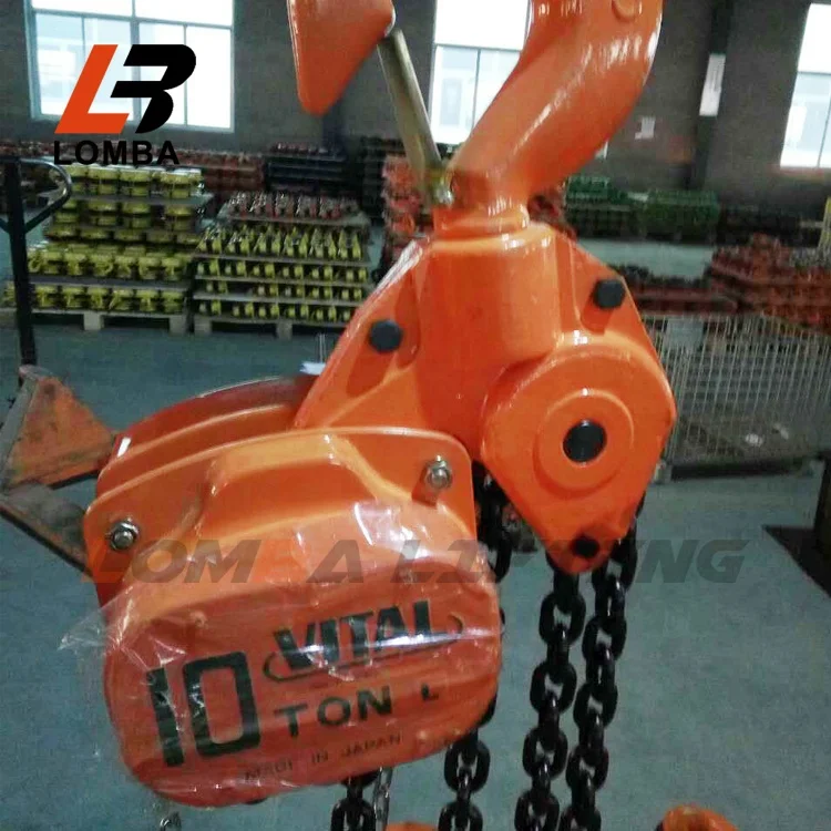 High Quality small size hand chain block 10Ton Vital lifting Chain double Puller Block