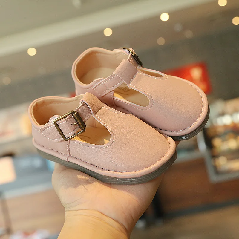 2022 Stylish Wholesale 1 Year Kids Heel White School Girls T Bar Shoes