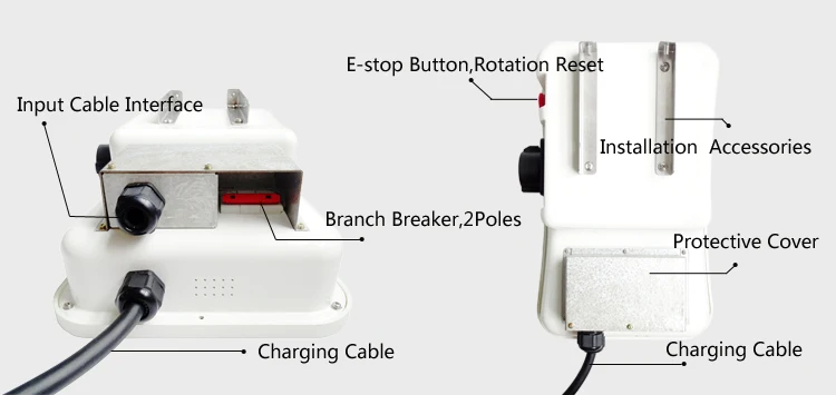 IEC 62196-2 Type2 Wallbox 16A зарядное устройство для электромобиля Смарт EV домашние зарядные