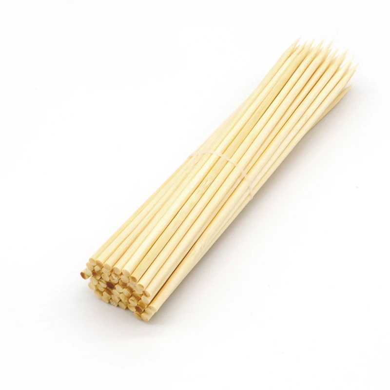 Biodegradable bbq skewers extra long disposable bamboo skewers