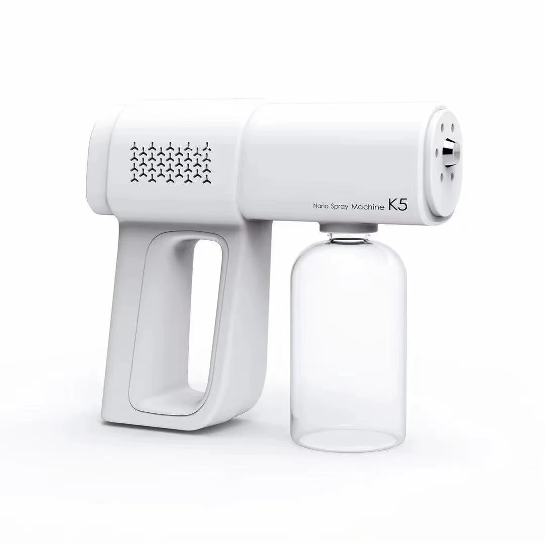 2000mah Disinfection Strong Blue Light Anti Clogging Long Nozzle Cordless Nano Mist Spray Gun