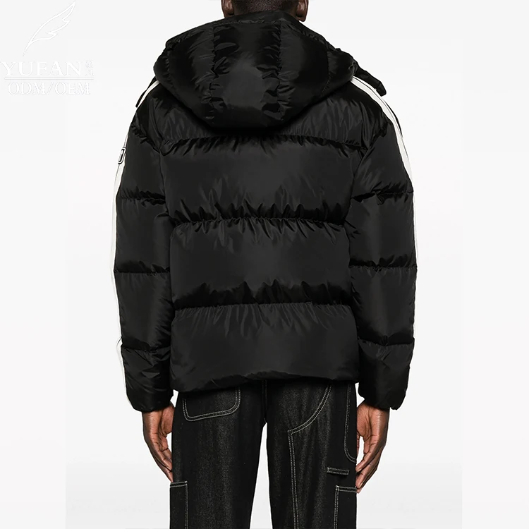YuFan Custom Logo Print Padded Jacket Mens Quilted Down Jacket New Design Puffer Winter Jacket