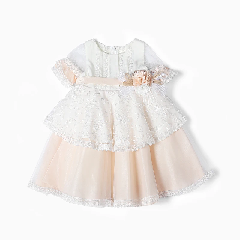 High Quality Baby Dresses Smocking Dress Toddlers Clothing Short Sleeve Party Wedding Evening Baby Girls Dress