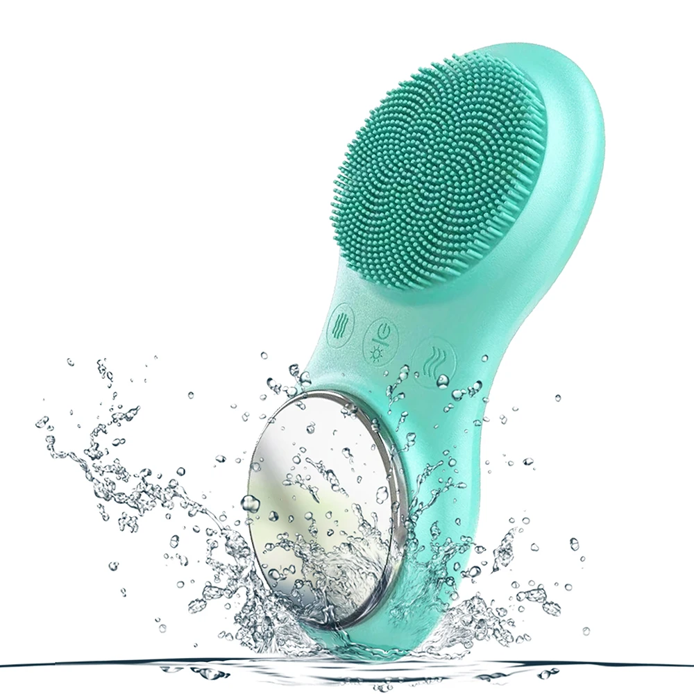 2021 NEW FB-J05 Facial Cleansing Brush With Heating Function and Skin Care LED Light