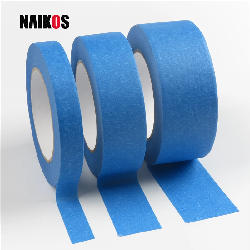 Cheap Blue Jumbo Roll Crepe Paper Tape Masking Adhesive Paper For Painter, Automotive