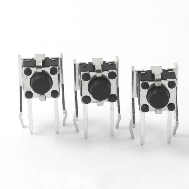 DIP 6x6mm Right Angle Side Push Type Button Tact Switch With Metal Bracket