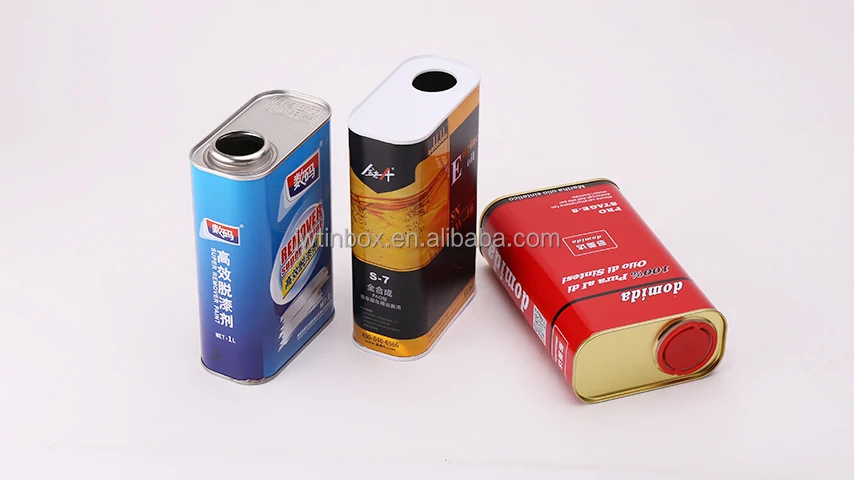 Empty 1L Metal Tin Cans Packaging for Coolant Engine Oil Motor Oil