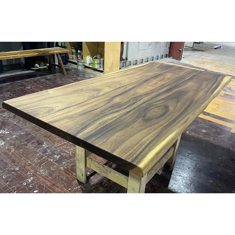 South American Walnut 74*25 inch Solid Hardwood Table Tops Modern Contemporary Design Custom Kitchen Countertop