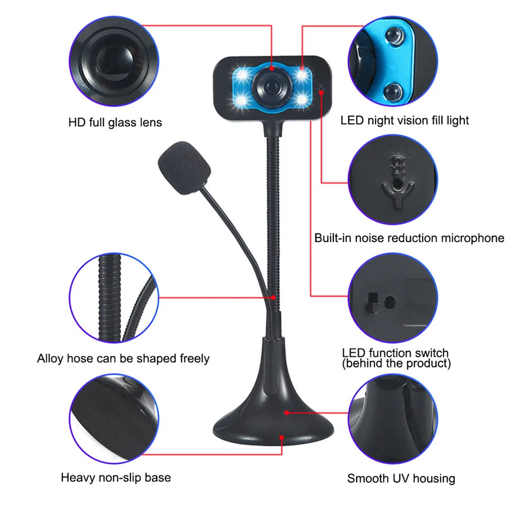 2023 Original HD Webcam Basic HD Video Calling Webcams With Microphone Online Class Computer Camera