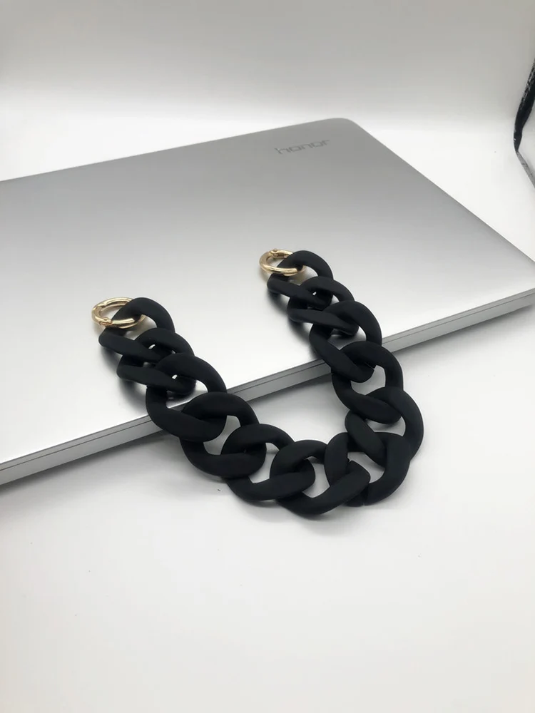 YN 30 to 120cm Large Flat Chain Strap Acrylic Luxury Handbag Strap Fashionable Replacement Purse Clutches Handles for DIY Crafts