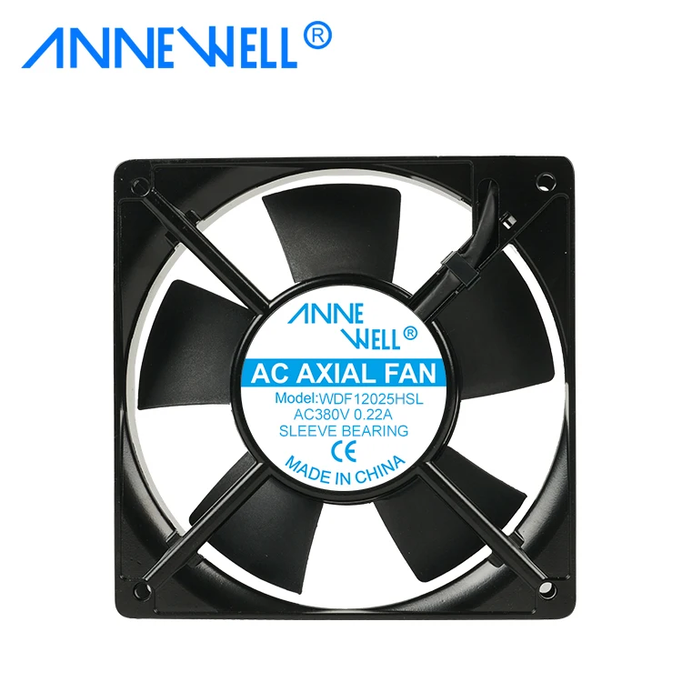 Factory Supplier Low Noise High CFM AC Cooling Fan 12025 4 inch Sleeve Ball Bearing 120mm 115V 220V 380V Aquarium Cooling Fan