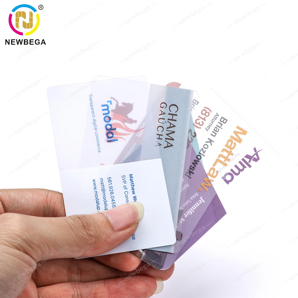 Luxury Printing PVC Plastic Business Card Transparent business cards with Logo Offset Printing